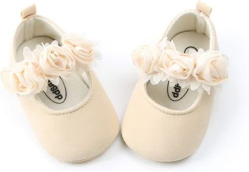 Miniatura 74 de RVROVIC Mocasines de princesa para bebé, zapatos brillantes de Mary Jane, zapatos de cuna de suela suave y ligera de primera calidad, zapatos