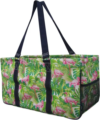 Miniatura 101 de NGIL Bolsa de comestibles reutilizable extra grande plegable de gran tamaño para comestibles, almacenamiento, picnic, playa, Flecha-negro