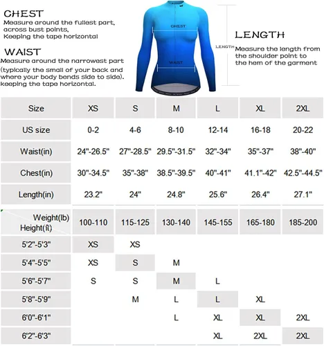 Miniatura 6 de Wulibike Maillot de ciclismo para mujer, manga larga, con bolsillos