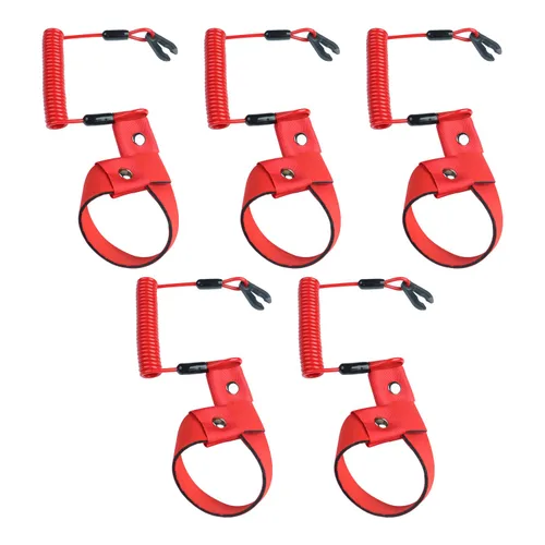 Miniatura 10 de 2 cordones para interruptor de apagado para lancha, correa de muñeca de repuesto EW2-68348-00-00 para Yamaha Marine motor fuera de borda de Azul