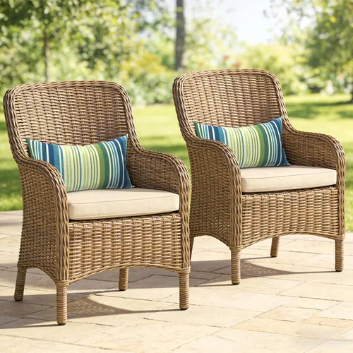 Miniatura 362 de Juego de 2 almohadas para exteriores de 16 x 16 pulgadas, repelentes al agua con interiores, para muebles de patio, hogar, jardín, geometría bohemia