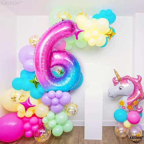 Miniatura 1421 de KatchOn, Globo grande azul número 2 de 40 pulgadas Decoraciones de cumpleaños de Baby Shark para niño de 2 años Globo azul número 2 Globo
