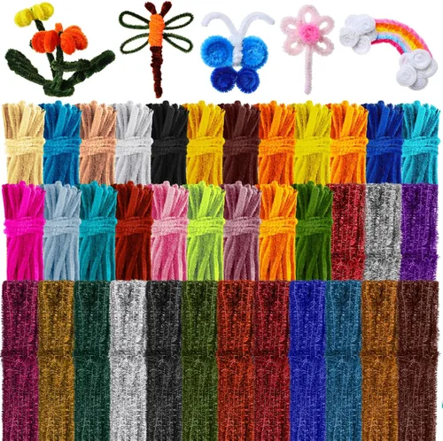 Miniatura 9 de Yunsailing 200 limpiapipas de 0.236 in x 12 pulgadas, tallos de felpilla limpiadores de tuberías, suministros de arte, suministros de arte