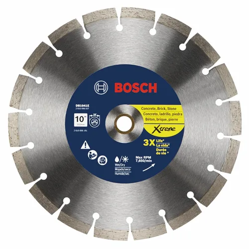 Miniatura 14 de BOSCH DB1241S Hoja de diamante de borde segmentado estándar de 12 pulgadas con eje de 1 pulgada para aplicaciones universales de corte tosco