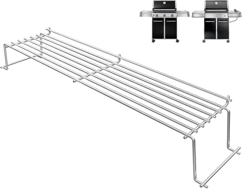 Miniatura 12 de QuliMetal Rejilla de calentamiento de acero inoxidable para Weber Spirit 200 y Spirit II 200 Series, compatible con modelos E/S-210, E/S-220