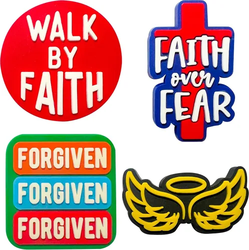 Miniatura 4 de 12 dijes cristianos para zapatos, accesorios y alfileres - Regalos para mujeres, adolescentes, niñas, niños y adultos Dijes de zapatos de Jesús