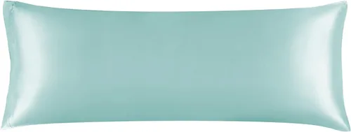 Miniatura 174 de Bedelite Funda de almohada de satén para el cuerpo, súper suave y refrescante, para el cabello y la piel, transpirable, sedosa y larga, 20 x 54 Rosa