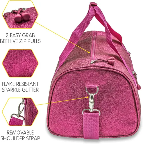 Miniatura 5 de Bixbee Bolsas de lona para niños, rubí frambuesa (Ruby Raspberry), L, Bolsa de lona