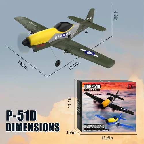 Miniatura 8 de Avión a control remoto de 3 canales con giroscopio de 6 ejes de 2.4 GHz para niños de 8 a 12 años y adultos, avión de chorro al aire libre apto