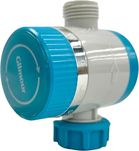 Gilmour Temporizador de agua mecánico de salida única para manguera de jardín, temporizador de riego para rociadores y líneas de goteo, azul