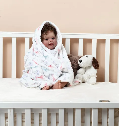 Miniatura 4 de CREVENT Manta de Felpa Sedosa y Linda para Bebé Niñas & Niños, Recién Nacidos, Bebés, Cuna, Cochecito, Silla de Paseo, Regalo Adecuado para Todas