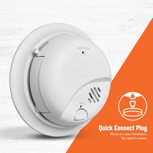 Miniatura 2 de First Alert SMI100-AC, Alarma de humo con interconexión cableada y respaldo de batería, paquete de 1