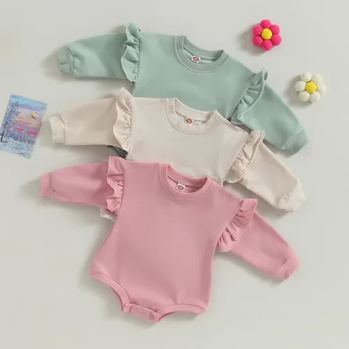 Miniatura 9 de MERSARIPHY Mameluco de manga larga para bebé recién nacido, de gran tamaño, con burbujas, ropa neutra de otoño