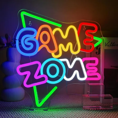 Miniatura 16 de Letreros de Neón de Cartas de Juego para Decoración de Pared Póquer Adolescentes Luz LED Neón Azul Blanco Letrero de Luz USB para Dormitorio Casino
