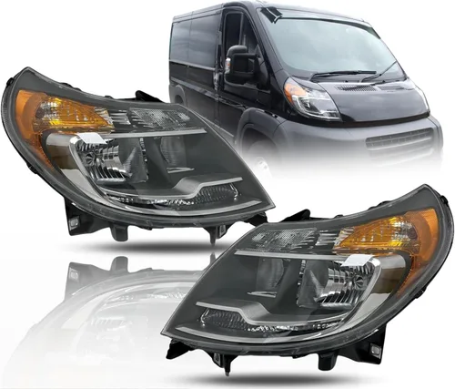 Miniatura 8 de ALLIGATOR AUTO LIGHTS Conjunto de faros delanteros con bombillas de repuesto para Ram 2014-2022 ProMaster Faro halógeno sin DRL izquierda/lado