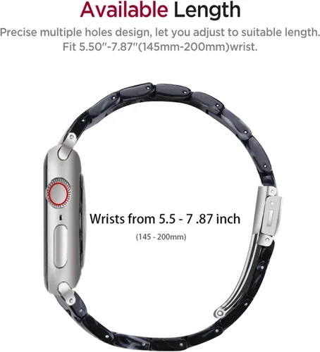 Miniatura 4 de Miimall Women Resin Bands for Apple Watch Series 10 9 8 7 6 5 4 3 2 1 Ultra SE Colorful Dressy Cute Classy Lightweight Comfort 38mm 40mm 41mm 42mm