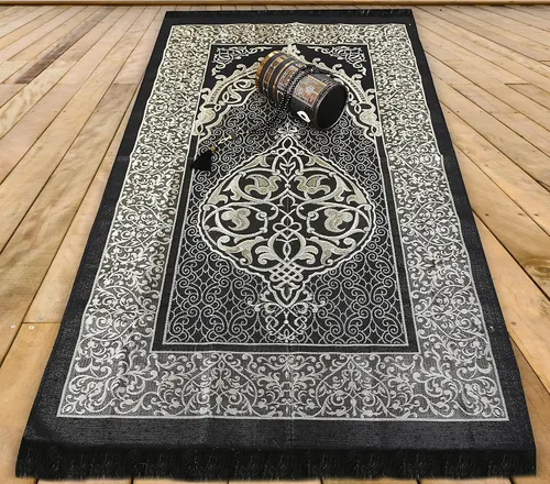 Miniatura 4 de Alfombra de oración musulmana, Islam y cuentas, caja de diseño Kaabe Eid, Ramadán y regalos islámicos, alfombra de oración para salah, tapete