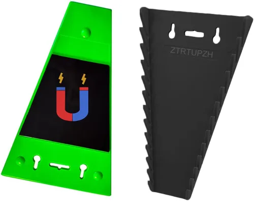 Paquete de 2 bandejas magnéticas para llaves, organizador de llaves magnéticas, resistente de alta calidad, soporte para llaves SAE (1/4" - 1/16") y