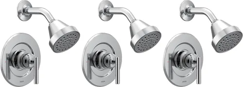 Miniatura 11 de Moen Gibson Níquel cepillado de rendimiento ecológico moderno para ducha con grifo de baño y mango con palanca, válvula Posi-Temp requerida