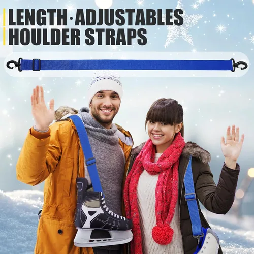 Miniatura 6 de Skylety 4 correas ajustables para botas de esquí, correa de snowboard, correa de hombro, patines de hielo, accesorios deportivos de invierno Azul