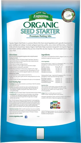 Miniatura 3 de Espoma Organic Seed Starter - Mezcla de tierra para macetas de primera calidad, mezcla de semillas naturales y orgánicas con micorrizas.