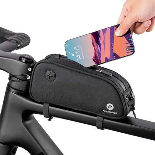 Miniatura 11 de ROCKBROS Bolsa de Tubo Superior para Bicicleta Bolsa de Marco Frontal para Bicicleta Accesorios para Bicicleta Compatible con iPhone 14/13/12 Pro