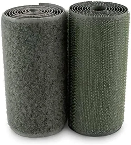 Miniatura 23 de Cinta de gancho y bucle de 4 pulgadas de ancho, verde follaje, para coser, no adhesiva, de 1 yarda de largo, cinta de gancho y bucle de nylon verde