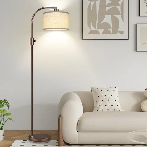 Miniatura 13 de [Actualizada] Lámpara de pie negra regulable, bombilla LED Edison de 1200 lúmenes incluida, lámpara de pie de arco para sala de estar, lámparas