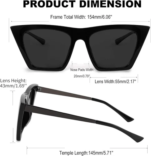 Miniatura 6 de FEISEDY Gafas de sol polarizadas de gran tamaño, ajuste sobre lentes de sol de moda, protección UV400, B2922, 65mm