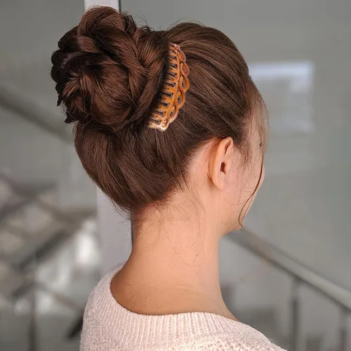 Miniatura 6 de COMNICO Juego de 6 peines laterales franceses para el cabello, accesorios de peine de pelo para mujer, juego de accesorios de plástico giratorio