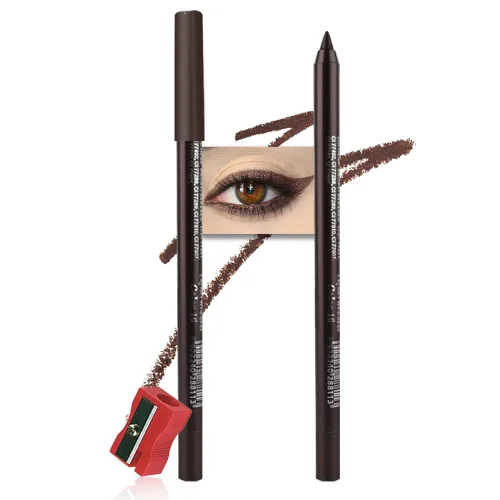 Miniatura 16 de Kaely Lápiz Delineador de Ojos en Gel para Mujeres, Delineador de Ojos Negro Natural Impermeable a Prueba de Manchas con Sacapuntas, Delineadores