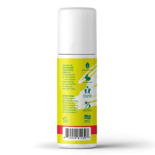 Miniatura 6 de Kobi Desodorante para niños activos, adolescentes, niñas, niños, natural, sin aluminio, fuerza deportiva - Cherry Kick