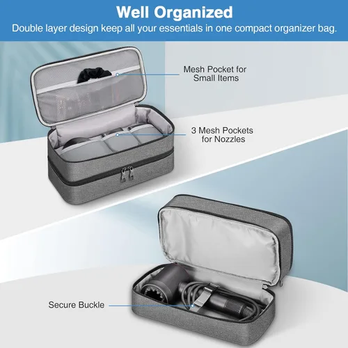 Miniatura 2 de SITHON Funda de viaje para Shark FlexStyle/SpeedStyle Styler/HyperAir Dryer, doble capa resistente al agua, portátil, bolsa organizadora