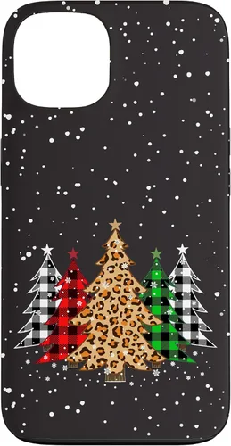 Miniatura 7 de Funda con diseño de árboles de Navidad con estampado de leopardo y cuadros para iPhone 16