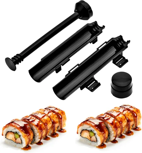 Miniatura 9 de Kit de bazooka de sushi URED, juego de máquina de sushi, molde para sushi Roller, molde de arroz de grado alimenticio, plástico para verduras