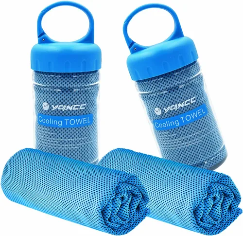 Miniatura 18 de YQXCC Paquete de 2 toallas de enfriamiento (47 x 12 pulgadas) toalla de hielo para cuello, toalla suave y transpirable, toalla fresca de microfibra