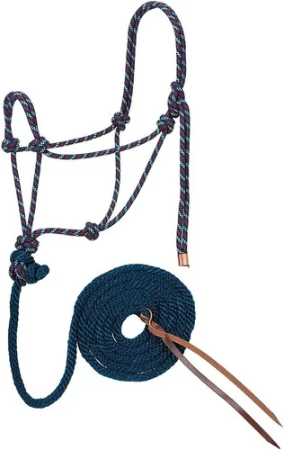 Miniatura 6 de Weaver Leather Cuerda trenzada de diamante halter y plomo Rosa brillante/Oro/Turquesa
