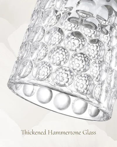 Miniatura 3 de FEMILA Lámpara Colgante Dorada, Accesorios de Iluminación Colgante de 4", Iluminación para Isla de Cocina, Vidrio Martilleado, Base E26, 4FY86MIL BG