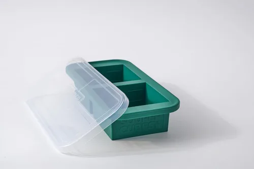 Miniatura 9 de Souper Cubes Bandeja de silicona para congelador de 2 tazas con tapa, perfecta para almacenar lasaña, sobras, salsas, comidas en porciones y más