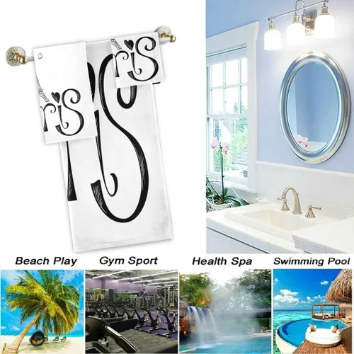 Miniatura 4 de Naanle Simple Style American Football Stars - Juego de 3 toallas decorativas de lujo, 1 toalla de baño+1 toalla de mano + 1 toallita, multiusos