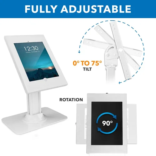 Miniatura 8 de Mount-It! Quiosco antirrobo para tableta, gabinete de tableta de encimera con bloqueo con base independiente, carcasa universal para iPads Gen 7, 8