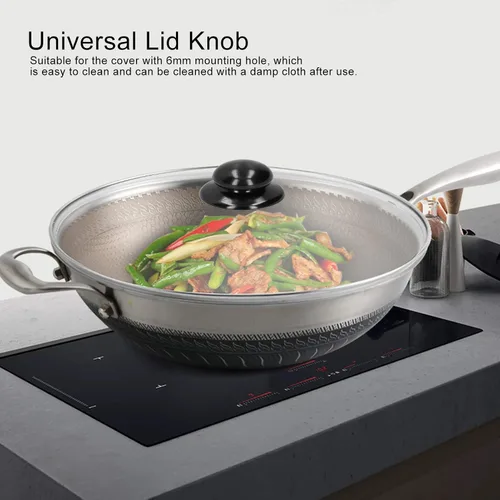 Miniatura 2 de 2 pomos para tapa de olla con tornillos, accesorio universal para mango de cubierta de sartén, cubierta de hervidor de cocina, perilla universal