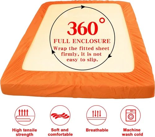 Miniatura 4 de NTBAY - Sábana bajera tamaño individual con bolsillo profundo de microfibra cepillada - Sábana de cama de calidad hotelera, suave, sin arrugas