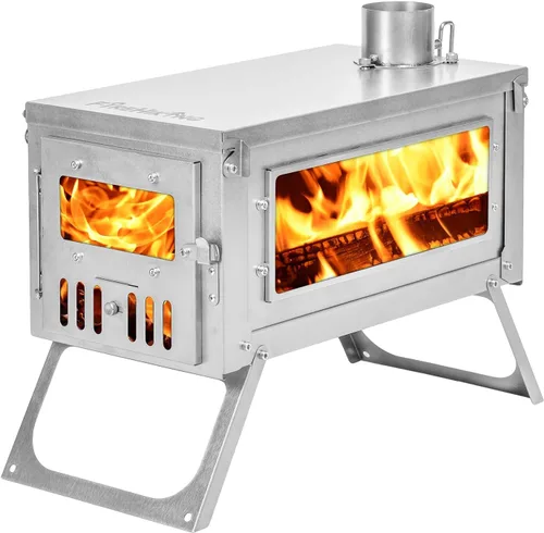 Miniatura 8 de Estufa portátil plegable de titanio FireHiking FireOne Mini para tienda de campaña, para acampar, hacer senderismo, cazar, cocinar, 1.54 kg