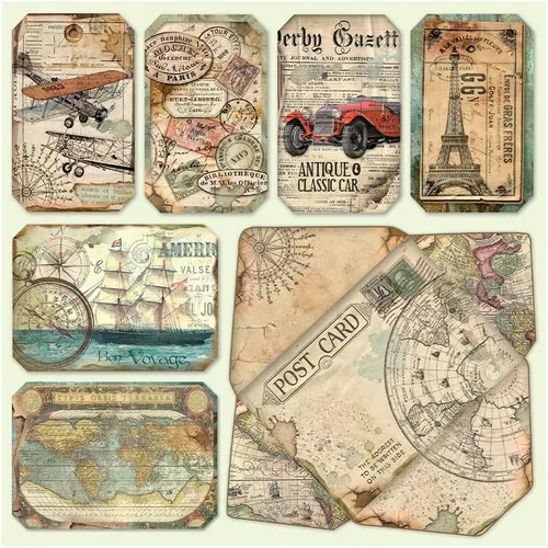 Miniatura 8 de Stamperia Papel para álbumes de recortes, multicolor, paquete de 10