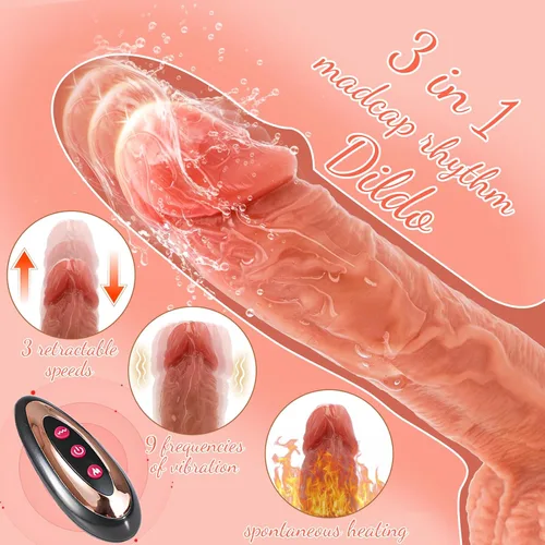 Miniatura 4 de Juguetes sexuales para adultos con control remoto para mujeres, consolador realista de silicona de 7.87 pulgadas con pene y ventosa fuerte para uso