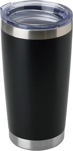 Miniatura 44 de DOMICARE Vaso de acero inoxidable de 20 onzas a granel con tapa, taza de viaje aislada al vacío de doble pared, taza de café con recubrimiento