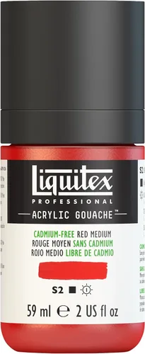 Miniatura 49 de Liquitex Professional - Gouache acrílico profesional, botella de 2 onzas (59 ml), blanco titanio