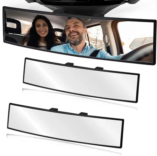 Miniatura 6 de OBTANIM Espejo retrovisor para automóvil de 10.6 pulgadas, vidrio HD, antirreflejo, clip panorámico gran angular, accesorios para espejo retrovisor