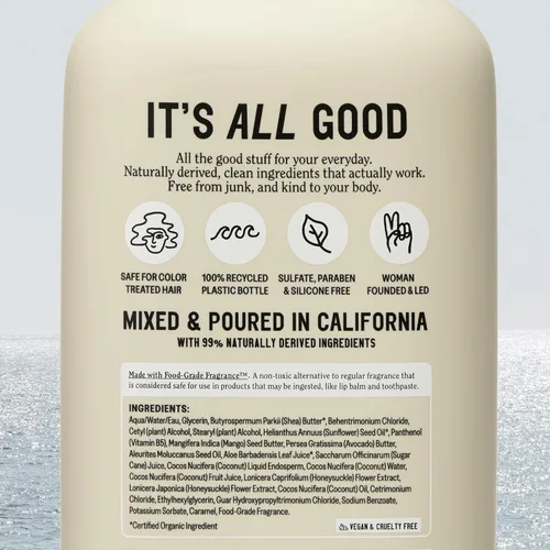 Miniatura 7 de California Naturals Classic Clean - Acondicionador de coco tostado con leche de coco, vitamina B5, natural, vegano, sin parabenos ni sulfatos